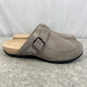 Vionic Taupe Mules with Buckle